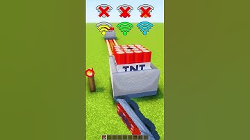 TNT Minecart vs Different Wi-Fi #minecraft #shorts