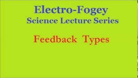Types of feedback, and their implementation in simple circuits
