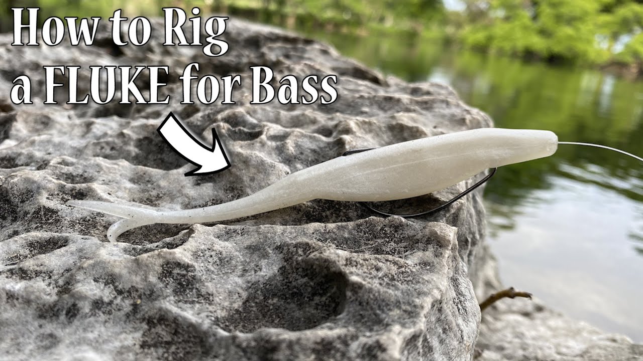 How to RIG a FLUKE for Bass! FLUKE UnderWater! FLUKE Tips! ZOOM Fluke.  Clear Water Bass Fishing Bait 