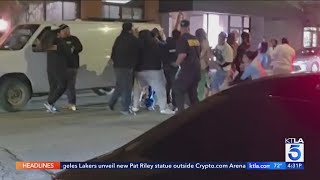 Download Lagu 4 injured after car drives into crowd outside Redlands bar following fight MP3