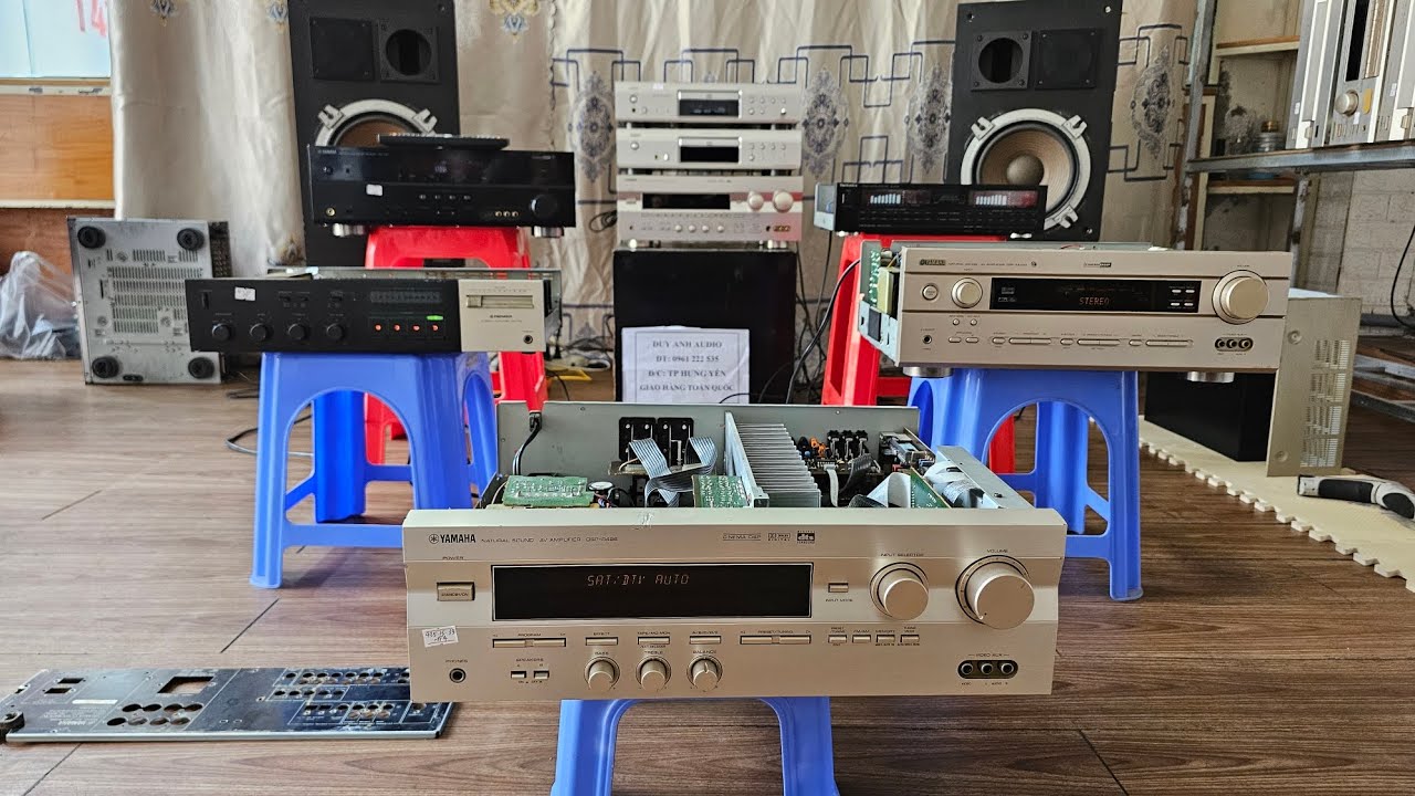 Amply Nhật rẻ hơn đồ tàu 1tr4 Yamaha Pioneer Technics Lọc 2 dàn đèn đẹp alo em 0961222535