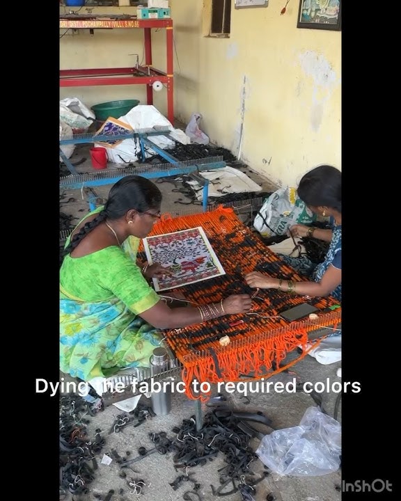 making of Ikkath design pochampally. tie and dye process. asu design.weavers Pattern , asu designs.