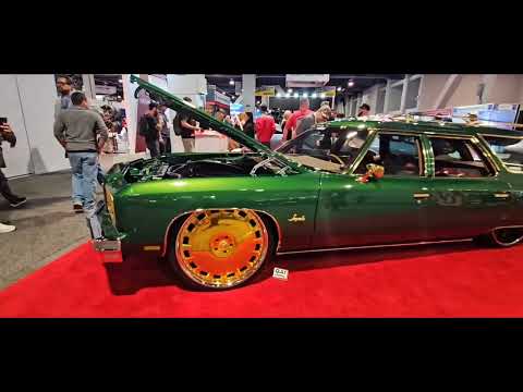 187 Customs 1976 Chevrolet impala on 26s gold Corleone Forged ls swap sema 2023