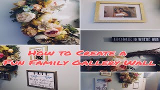 HOW TO CREATE A FEATURE FUN FAMILY DIY GALLERY WALL/ ALL WALLED UP CHALLENGE/  QUICK DT DIYS