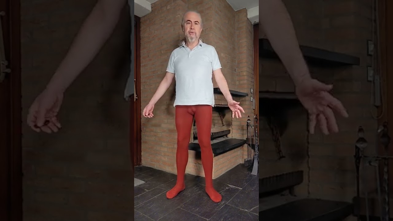 cable knit tights in flame red