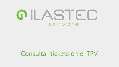 Consultar tickets en el TPV