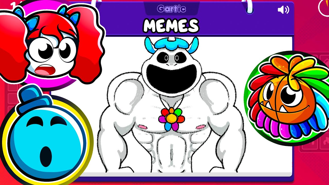 Desenhamos MEMES do Poppy Playtime Chapter 4 no Gartic Phone!