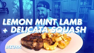 Lemon Mint Lamb Chops + Delicata Squash + Maple Cream Drizzzzzzzle [AIP+PALEO]