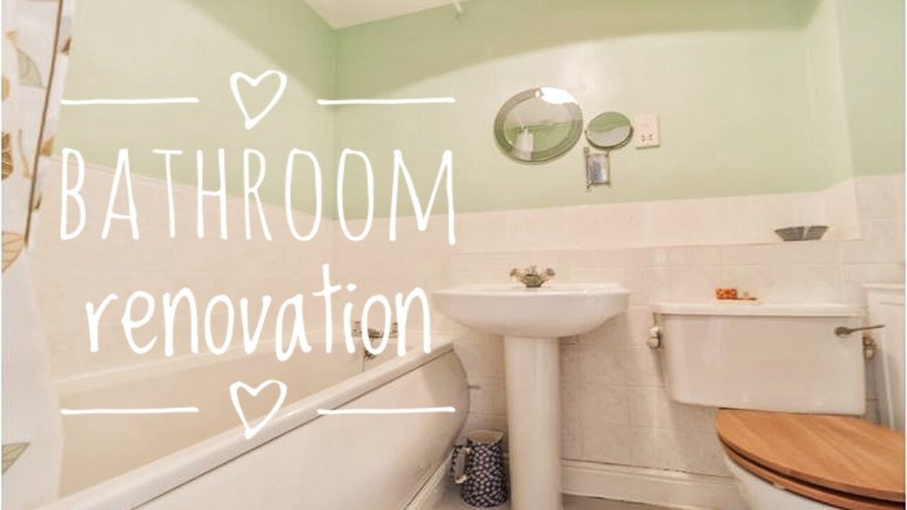 Budget friendly bathroom renovation - YouTube