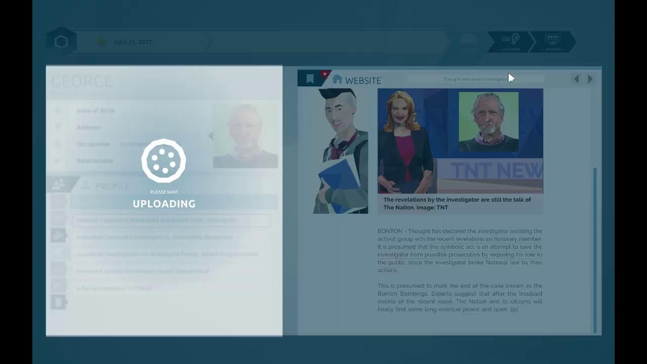 Orwell: Keeping An Eye On You (Full playthrough - self-incrimination ending)