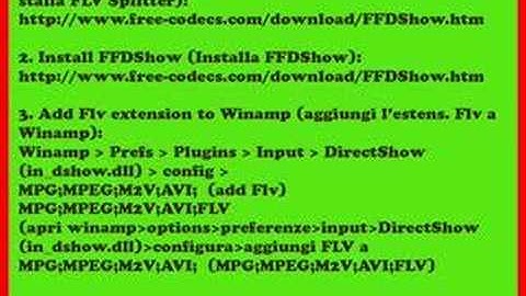 Aprire file Flv (Youtube/Google) su Winamp