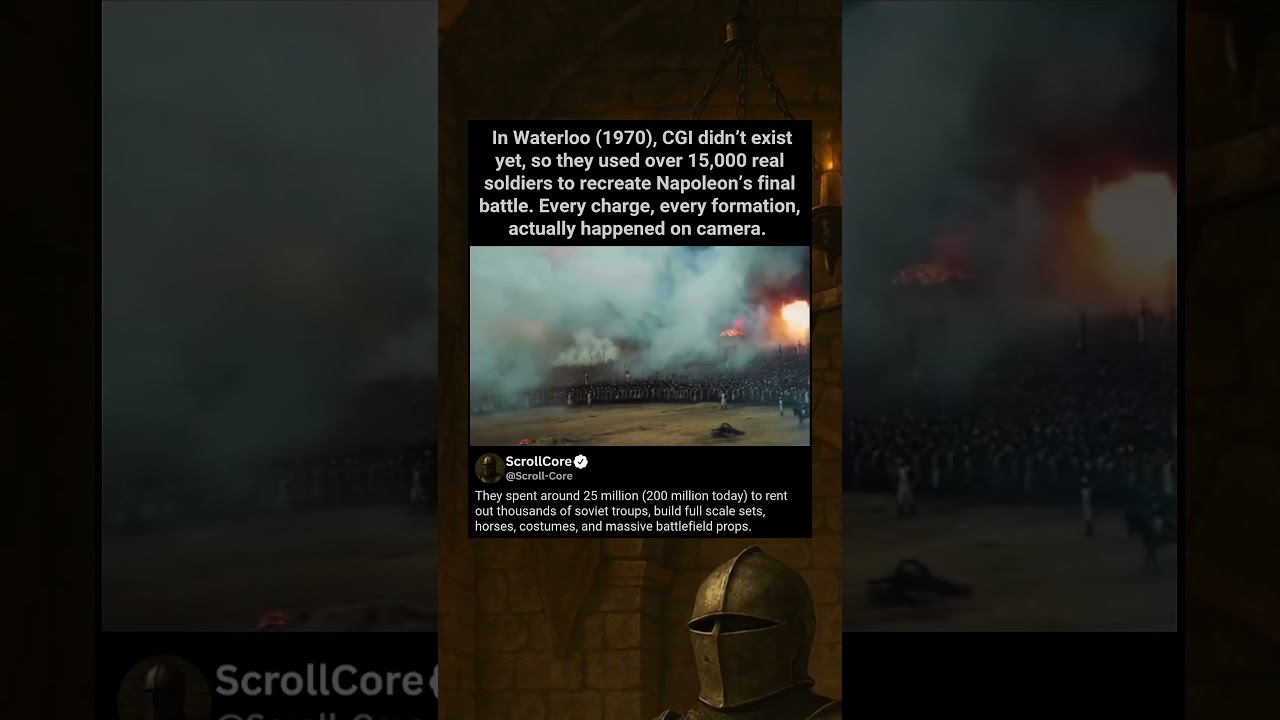In Waterloo (1970), they used over 15,000 real soldiers