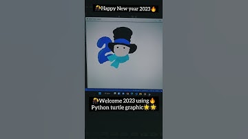 🔥 Happy New year 2023 🎊 || python turtle graphics🎉 #graphics #coding #shorts
