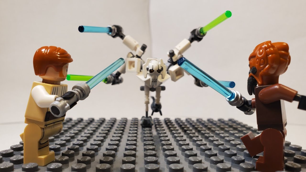 "Obi Wan & Plo Koon VS General Grievous" LEGO Star Wars The Clone Wars Stop Motion