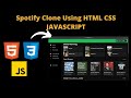 Demo video on Mini Spotify Clone Using HTML, CSS, and JavaScript | Beginner Web Development Project.