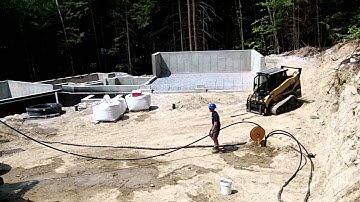 Grout and Sand Mixing for Closed Loop Geothermal Well.