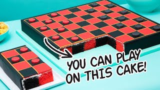 Playing Chocolate Checkers On A CAKE! | How To Cake It with Yolanda Gampp