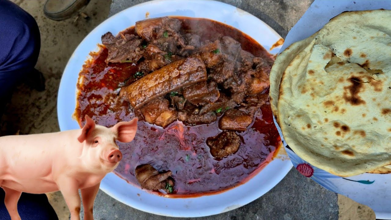 भाई ने महिलाओं के लिए अलग से सुअर कबाब खाने की सुविधा कर दी || pork cooking and eating vlog 