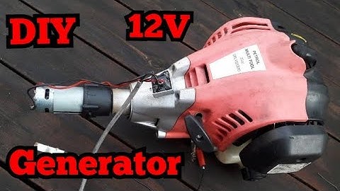 DIY How to make weedeater generator at Home with DC motor. Amazing homemade inventions