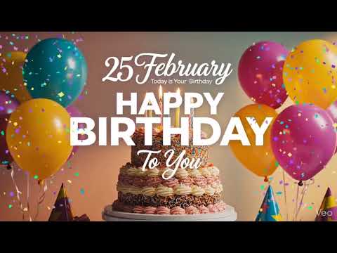 25 February| Happy Birthday| Best' Happy Birthday Song|@Edit_with_Varghese