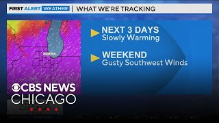 A slow warming trend for next 3 days in Chicago