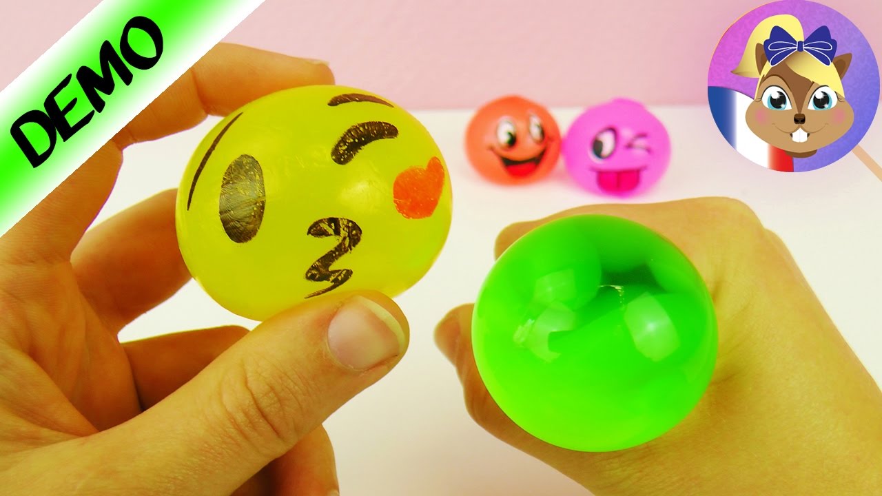 Balles gluantes anti-stress en forme d'émoticônes | Balle gluante avec