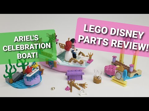 LEGO DISNEY WINTER 2021 PARTS REVIEW! Ariel's Celebration Boat! Lego set #43191