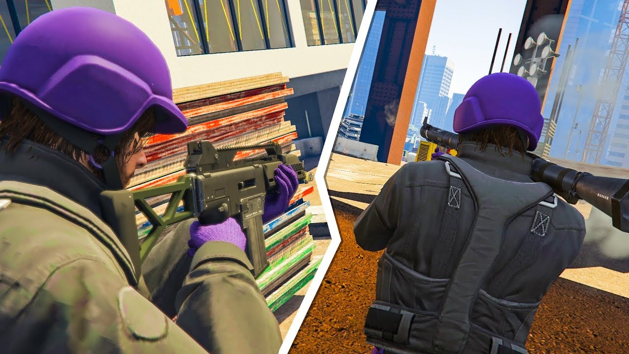 4-Player Random Gun Game Challenge - GTA V Online Funny Moments | JeromeACE