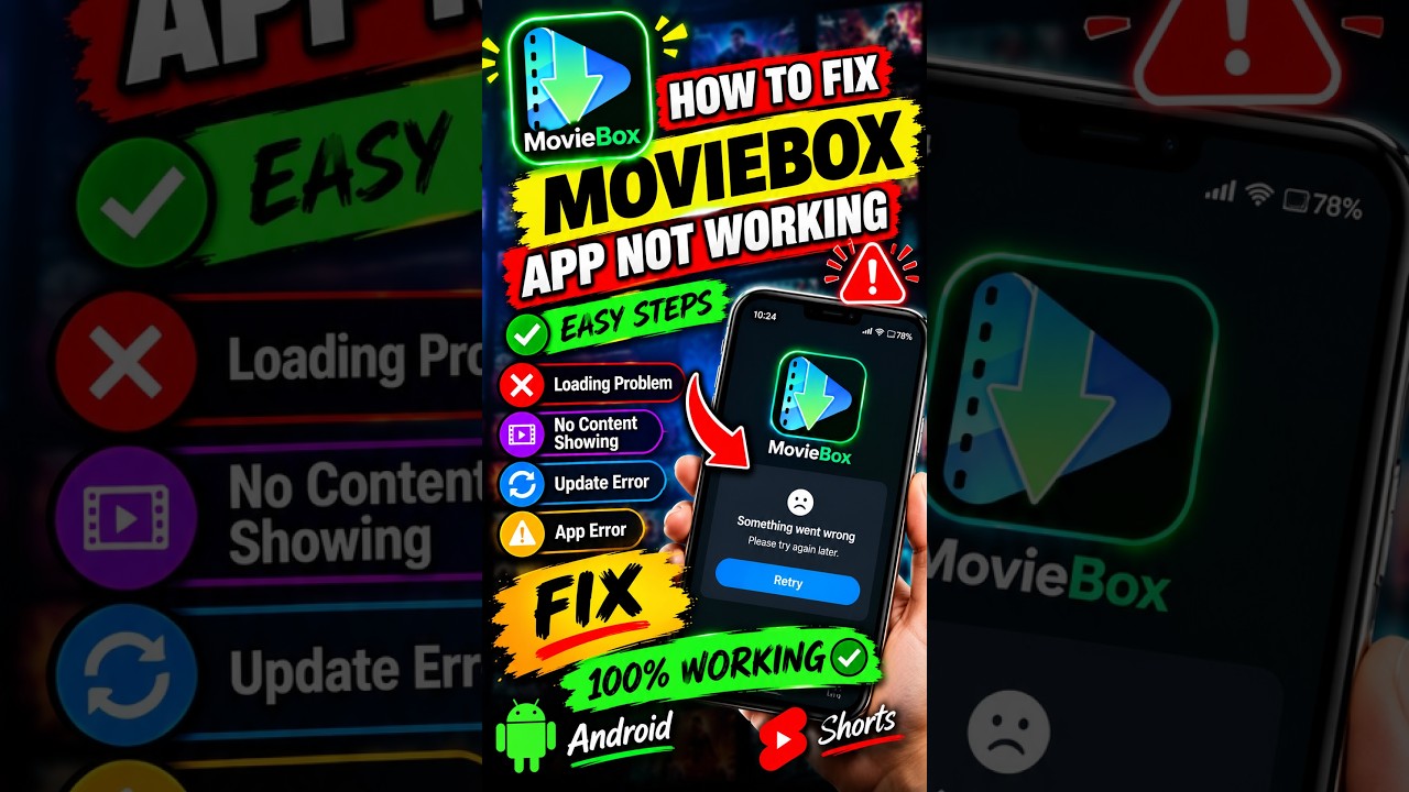 How to Fix MovieBox App Not Working 🔥 | Error Fix 2026 #Shorts