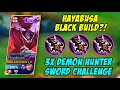 HAYABUSA 3X DEMON HUNTER SWORD BUILD! | 100% PHYSICAL LIFESTEAL | MOBILE LEGENDS