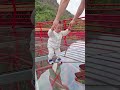 A child crossing a glass bridge🤣#afraid #glass #child #glassbridge #foryou #youtube #funny