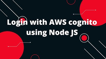 Login with AWS cognito using Node JS