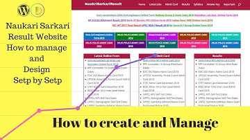 NaukariSarkariResult com How to desing and Manage step by step.