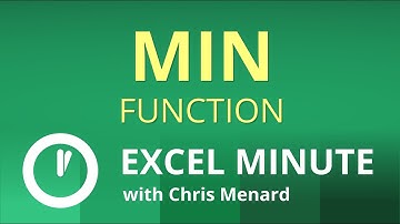 The MIN function in Excel Finds Minimum of a Range of Numbers | Excel One Minute Quick Reference