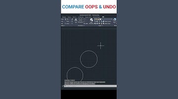 Compare OOPS and UNDO #autocadtutorial #autocadtips