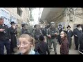 Antizionist jewish community flying palestinian flags in jerusalem