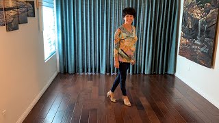 Enchantment line dance demonstration and tutorial by Stephie