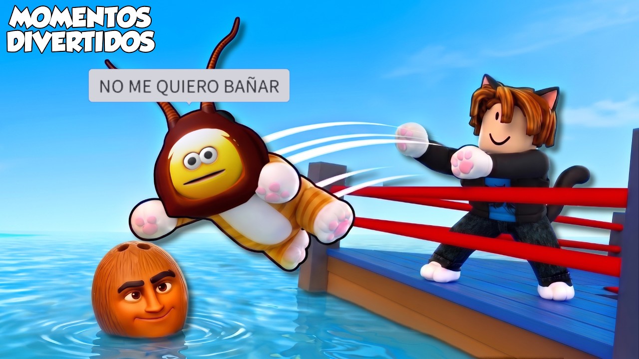 BATALLA DE GATOS CON AMIGOS (momentos divertidos) (roblox)