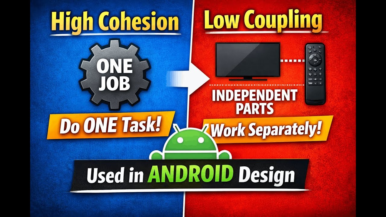 High Cohesion & Low Coupling Explained with Real-Life Examples | Android Design Concept