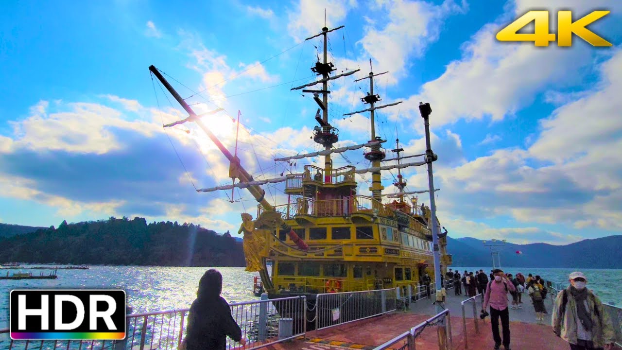 Sightseeing Cruise in Hakone Japan 4K HDR POV Boat Ride (箱根旅行)