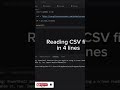 Reading CSV file via URL