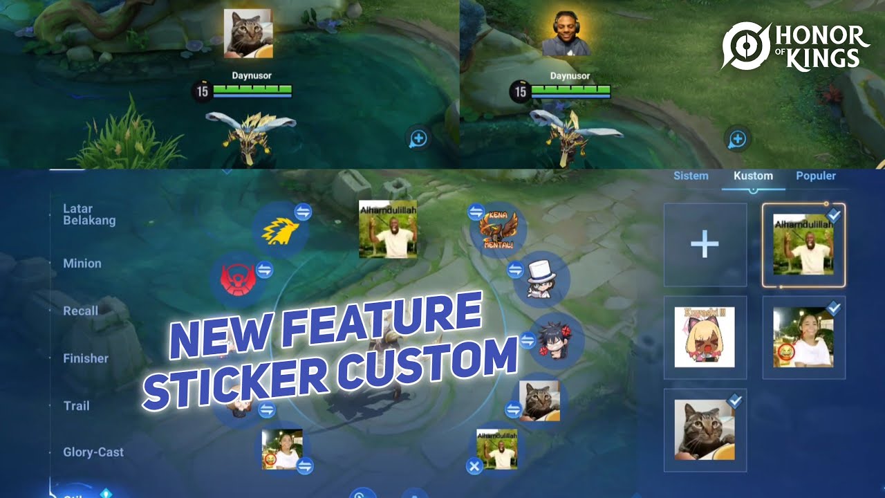 Пользовательские стикеры для обновления HoK Global S13 "Феноменальное обновление" | Создайте свои...