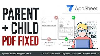 Generate Pdf with parent and child record in AppSheet | Mobile apps #google #appsheet #googlesheets