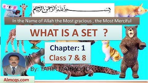 What is a Set ?  || math class 7 and 8 chapter 1 || in English