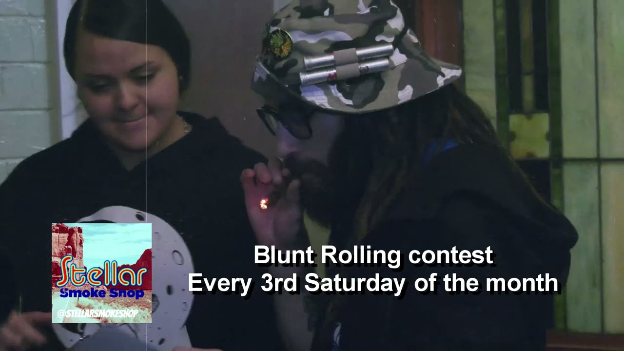 Blunt rolling contest Steller Smoke Shop