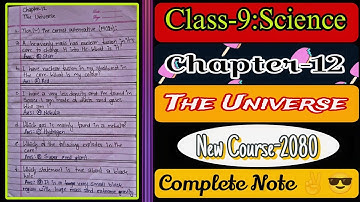 The Universe ✌️😎 || Class 9 science chapter 12 exercise || Class 9 The universe exercise notebook ✅