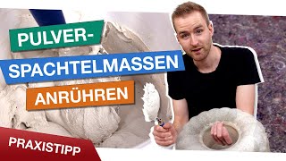 Pulverspachtelmassen anrühren: So easy kann’s gehen