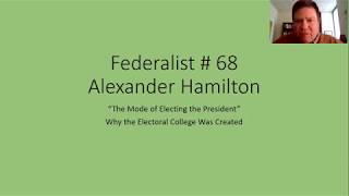 alexander hamilton on electoral college