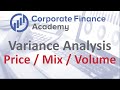 Finance Variance Analysis - Price Volume and Mix