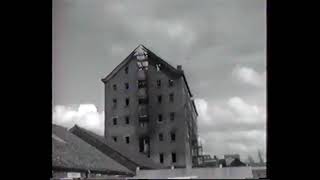 Gloucester Docks with Burnt Out Warehouse. 1987